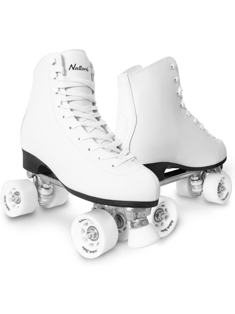 Stylish Black & White Roller Skates for Men & Women - Indoor/Outdoor Derby Fun